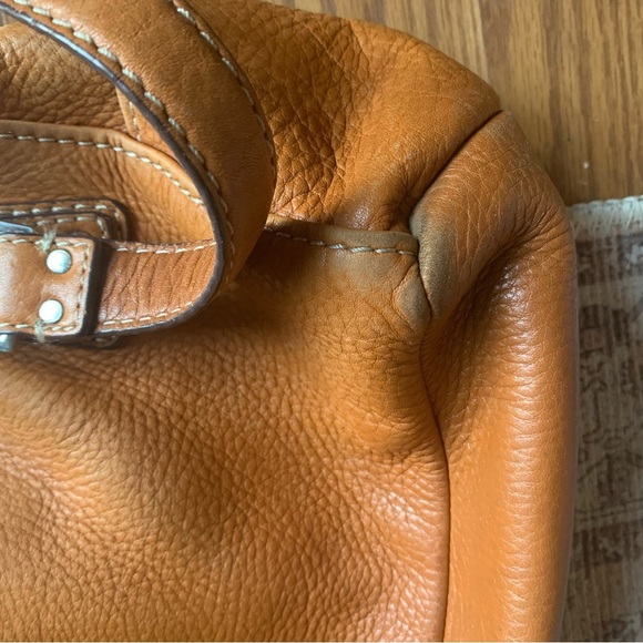 Fossil Brown Leather Bag Purse Hand bag Shoulder Bag Fashion Small Womens - Picture 3 of 3